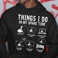 Things I Do In My Spare Time Fishing Rod Funny Fisherman Fishing Rod Funny Gifts Hoodie Unique Gifts