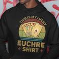 This Is My Lucky Euchre Vintage Funny Euchre Card Game Hoodie Funny Gifts