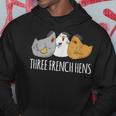 Three French Hens Cute Christmas Song Hoodie Funny Gifts