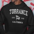 Torrance California Ca Vintage Boat Anchor Flag Design Hoodie Unique Gifts