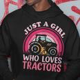 Tractor Lover Vintage Just A Girl Who Loves Tractors Hoodie Unique Gifts