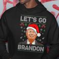 Trump Ugly Christmas Sweater Let's Go Bradon Meme Xmas Hoodie Unique Gifts