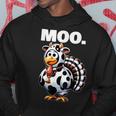Turkey Moo Thanksgiving Hoodie Funny Gifts