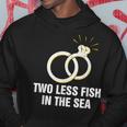 Two Less Fish In The Sea Wedding Pun Bride And Groom Joke Hoodie Unique Gifts