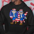 Uncle Sam Griddy 4Th Of July Usa Map Flag Independence Day Hoodie Unique Gifts