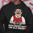 Never Underestimate An Old Gamer Controller Video Gaming Hoodie Unique Gifts