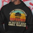 Never Underestimate An Old Grill Master Smoker Bbq Barbecue Hoodie Unique Gifts