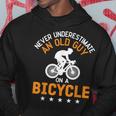 Never Underestimate An Old Guy On A Bicycle Cycling Mens Hoodie Funny Gifts