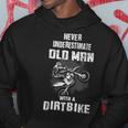 Never Underestimate An Old Man With A Dirt Bike Christmas Hoodie Funny Gifts