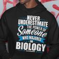 Never Underestimate The Power Of Biology Major Hoodie Funny Gifts