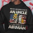 Never Underestimate An Uncle Who Raised An Airman Usaf Hoodie Funny Gifts