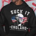Usa Suckit England Funny 4Th Of July George Washington 1776 1776 Funny Gifts Hoodie Unique Gifts