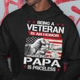 Veteran Vets Us Army Veterans Being Veteran Papa Fathers Day Dad Men 242 Veterans Hoodie Unique Gifts