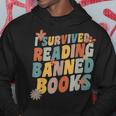 Vintage Book Lover I Survived Reading Banned Books Hoodie Unique Gifts