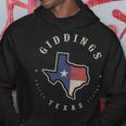Vintage Giddings Texas State Flag Map Souvenir Hoodie Unique Gifts