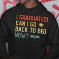 Vintage Graduation 2023 I Graduated Can I Go Back To Bed Now Hoodie Unique Gifts