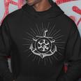 Vintage Hand Drawn Anchor And Ship Wheel Design White - Hoodie Unique Gifts