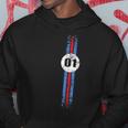 Vintage Motorsport Livery With Classic Race Car Color Stripe Hoodie Unique Gifts