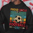 Vintage Retro Proud Uncle Of A Football Player Family Girl Hoodie Unique Gifts