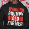Warning Grumpy Old Farmer Funny Grandpa Farmer Hoodie Unique Gifts