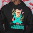 Warrior Ovarian Cancer Awareness Hoodie Unique Gifts