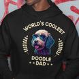 Worlds Coolest Dog Dad Papa - Men Doodle Hoodie Funny Gifts