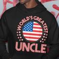 Worlds Greatest Uncle Usa Flag Gift Hoodie Unique Gifts
