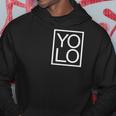 Yolo Novelty Graphic You Only Live Once Typography Hoodie Unique Gifts