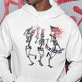 4Th July Independence Day Dancing Skeletons America Flag Hoodie Unique Gifts