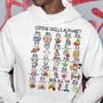 Abc Coping Skills Alphabet Mental Health Awareness Counselor Hoodie Unique Gifts