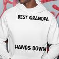 Best Grandpa Hands Down Kids Craft Handprints Fathers Day Hoodie Funny Gifts