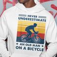 Bike Vintage Never Underestimate An Old Man On A Bicycle Hoodie Funny Gifts