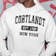 Cortlandt New York Ny Vintage Sports Black Hoodie Unique Gifts