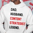 Dad Husband Content Strategist Legend Office Job Hoodie Unique Gifts