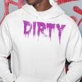 Dirty Words Horror Movie Themed Purple Distressed Dirty Hoodie Unique Gifts