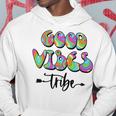 Good Vibes Tribe Colorful Retro Groovy Good Vibes Funny Gifts Hoodie Unique Gifts