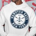 Hampton Bays New York Ny Vintage Boat Anchor & Oars Hoodie Unique Gifts