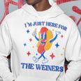 Hot Dog Im Just Here For The Wieners Funny 4Th Of July Hoodie Unique Gifts