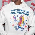 Im Just Here For The Wieners Funny Fourth Of July Hoodie Unique Gifts