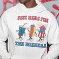 Im Just Here For The Wieners Lovers Funny 4Th Of July Party Hoodie Unique Gifts