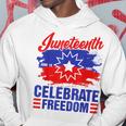Junenth Celebrate Freedom Red White Blue Free Black Slave Hoodie Unique Gifts