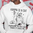 Karma Is A Cat Purring In My Lap Cause Its Loves Me Funny Hoodie Unique Gifts