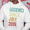 Kids 4 Years Old Legend Since July 2019 4Th Birthday Hoodie Unique Gifts