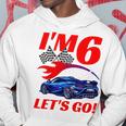 Kids 6 Year Old 6Th Racing Racecar Birthday Party Boys Girls Hoodie Unique Gifts