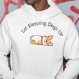 Let Sleeping Dogs Lie Corgi Hoodie Unique Gifts