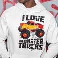 I Love Monster Trucks Cute Bigfoot Trucks Hoodie Unique Gifts