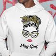May Girl Birthday Wink Eye Woman Face Leopard Bandana Hoodie Unique Gifts