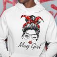 May Girl Wink Eye Woman Face Born In May Hoodie Unique Gifts