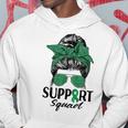 Messy Bun Sunglasses Support Squad Liver Disease Awareness Hoodie Unique Gifts