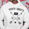 North Dakota Classic Vintage Distressed Cross Graphic Hoodie Personalized Gifts